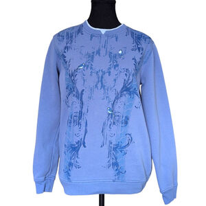 Northern Traditions Vtg Bird & Paisley Graphic Sweatshirt - XS - Grandma 90s